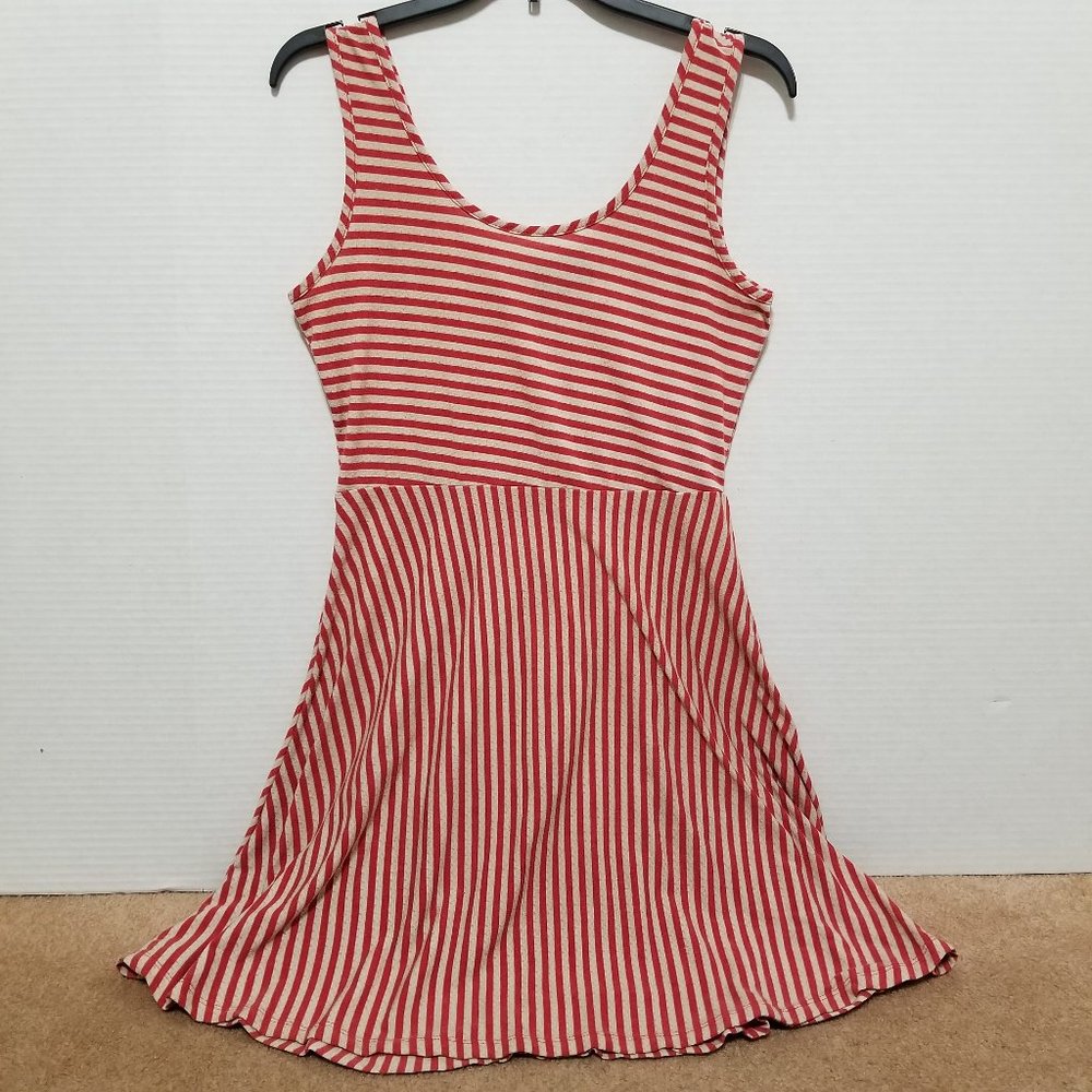 New Directions dress PS SP Petite Small sleeveless striped empire waist stretch